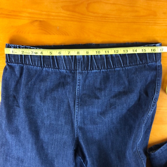 Soft Surroundings Cotton Elastic High Waist Pull On Denim Cropped - Picture 5 of 12